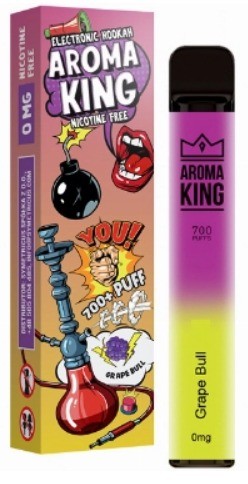 Aroma King Vape E-Zigarette - 0mg Nikotinfrei - 700 Züge - Grape Bull
