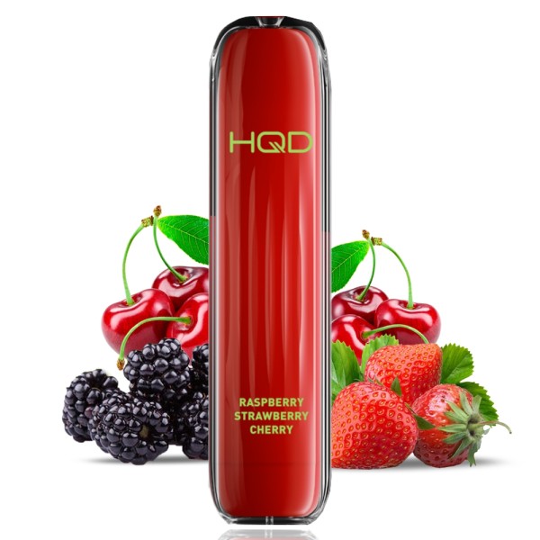 HQD SURV Einweg E-Zigarette 600 Züge - Raspberry Strawberry Cherry
