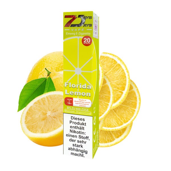 7 Days Vape - Einweg E-Zigarette - Florida Lemon 20mg