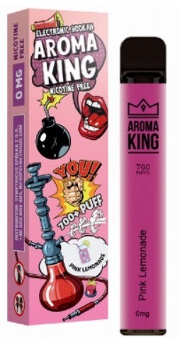 Aroma King Vape E-Zigarette - 0mg Nikotinfrei - 700 Züge - Pink Lemonade