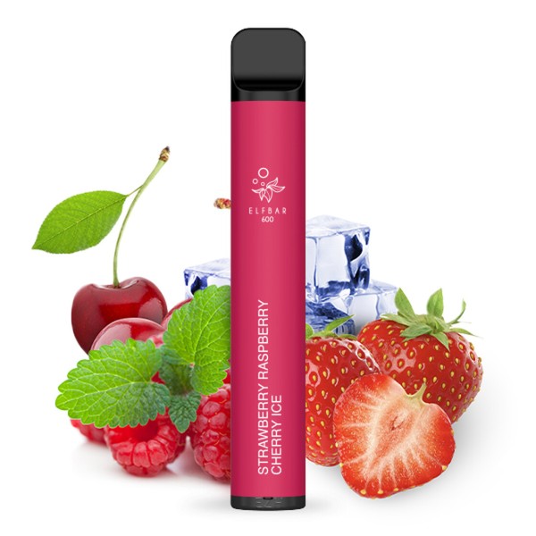 ElfBar 600 Einweg E-Zigarette - Strawberry Raspberry Cherry Ice