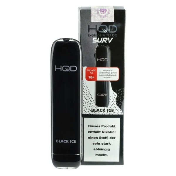 HQD SURV Einweg E-Zigarette 600 Züge - Black Ice